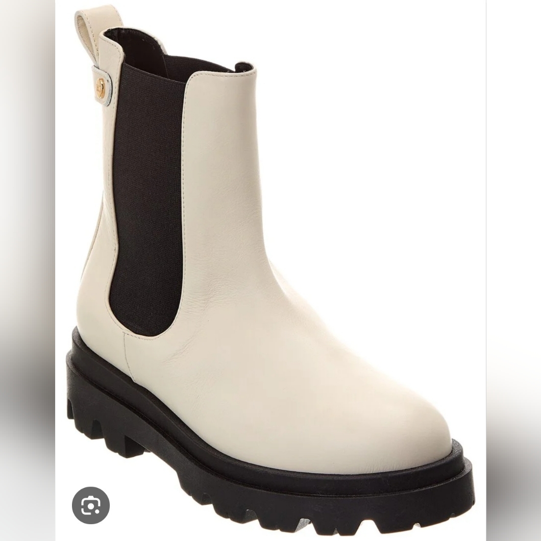 Size 6 - New Bruno Magli Alma Leather Boot Off White